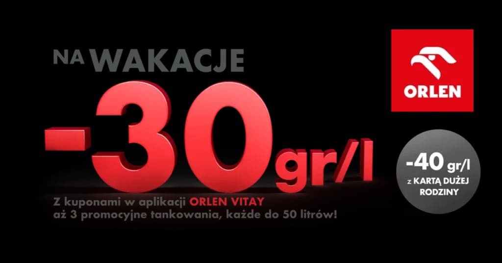 Do kiedy promocja na paliwo Orlen? Sprawdź, by nie stracić rabatu